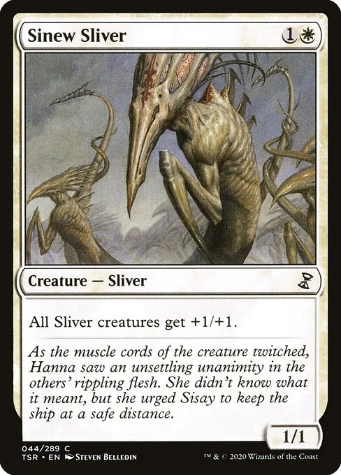 Sinew Sliver, carta Magic di tipo Creature — Sliver illustrata da Steven Belledin