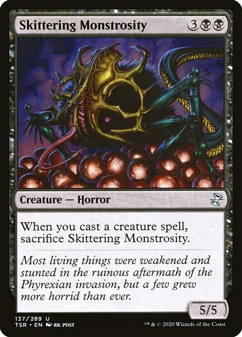 Skittering Monstrosity, carta Magic di tipo Creature — Horror illustrata da rk post