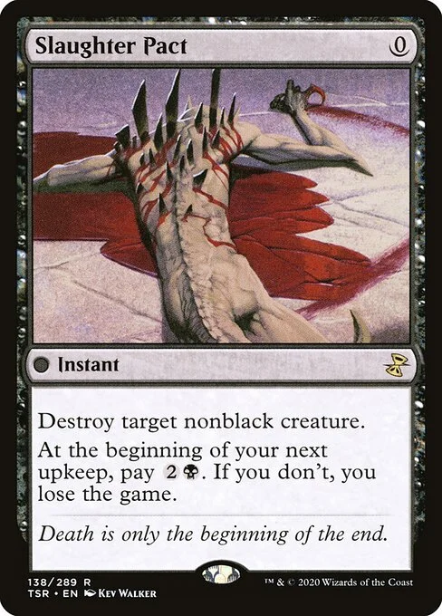 Slaughter Pact, carta Magic di tipo Instant illustrata da Kev Walker