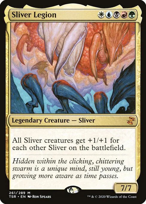 Sliver Legion, carta Magic di tipo Legendary Creature — Sliver illustrata da Ron Spears