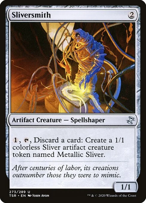 Sliversmith, carta Magic di tipo Artifact Creature — Spellshaper illustrata da John Avon