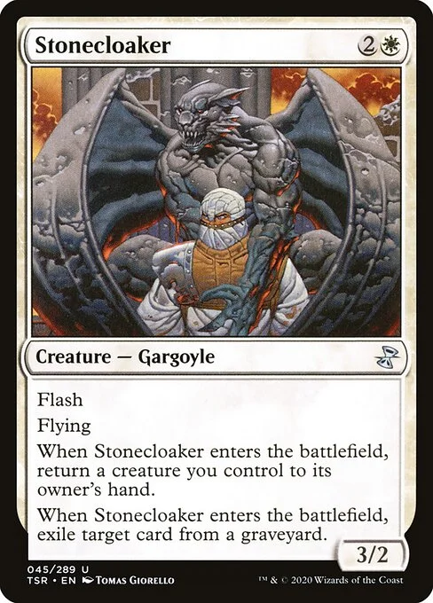 Stonecloaker, carta Magic di tipo Creature — Gargoyle illustrata da Tomas Giorello