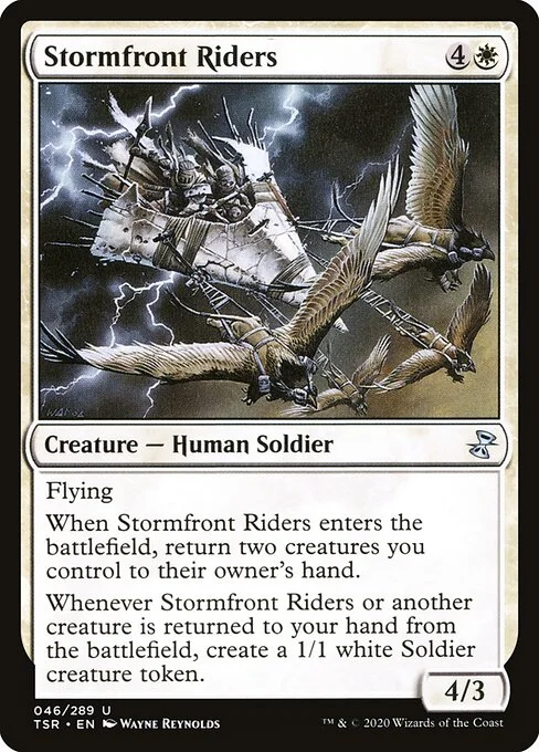 Stormfront Riders, carta Magic di tipo Creature — Human Soldier illustrata da Wayne Reynolds