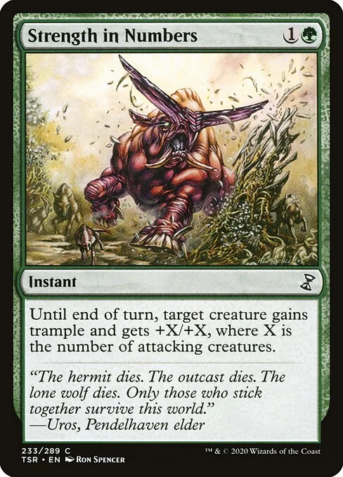 Strength in Numbers, carta Magic di tipo Instant illustrata da Ron Spencer