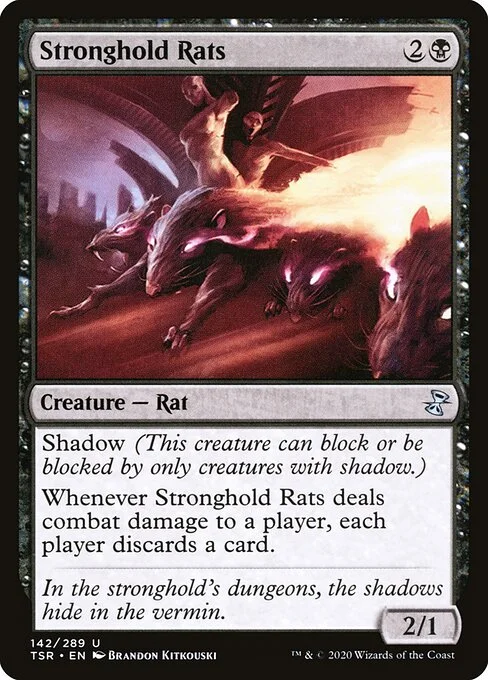 Stronghold Rats, carta Magic di tipo Creature — Rat illustrata da Brandon Kitkouski