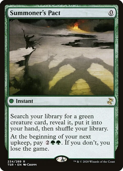 Summoner's Pact, carta Magic di tipo Instant illustrata da Chippy