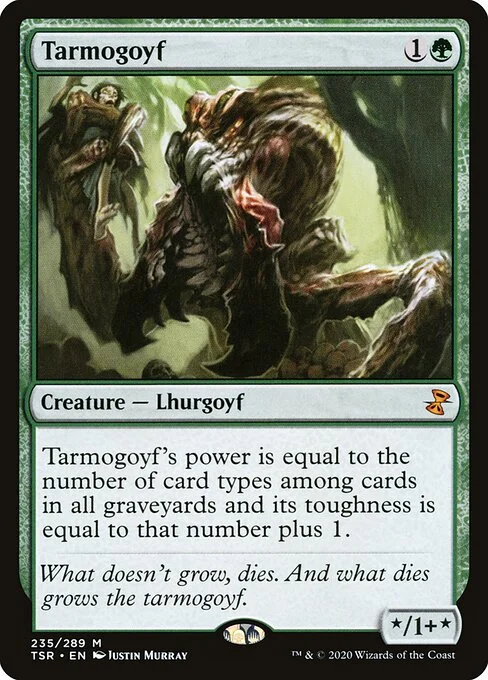 Tarmogoyf, carta Magic di tipo Creature — Lhurgoyf illustrata da Justin Murray