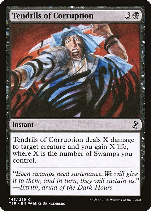Tendrils of Corruption, carta Magic di tipo Instant illustrata da Mike Dringenberg