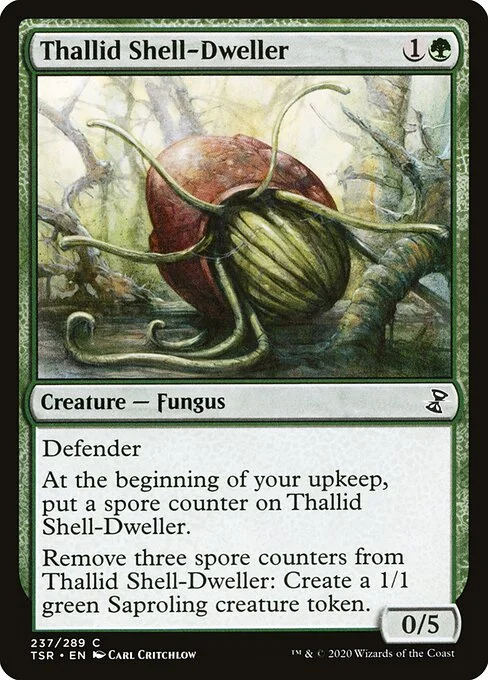 Thallid Shell-Dweller, carta Magic di tipo Creature — Fungus illustrata da Carl Critchlow