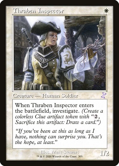 Thraben Inspector, carta Magic di tipo Creature — Human Soldier illustrata da Matt Stewart