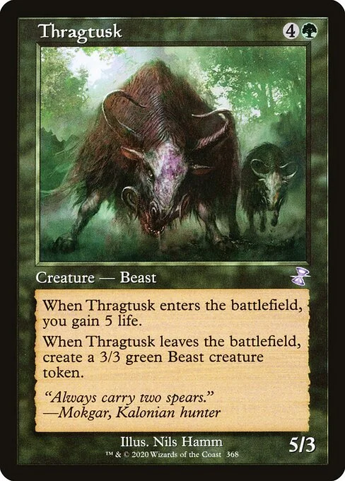 Thragtusk, carta Magic di tipo Creature — Beast illustrata da Nils Hamm