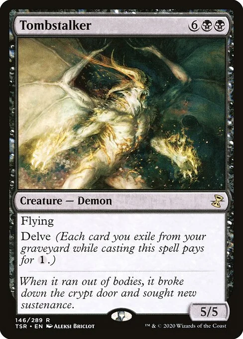 Tombstalker, carta Magic di tipo Creature — Demon illustrata da Aleksi Briclot