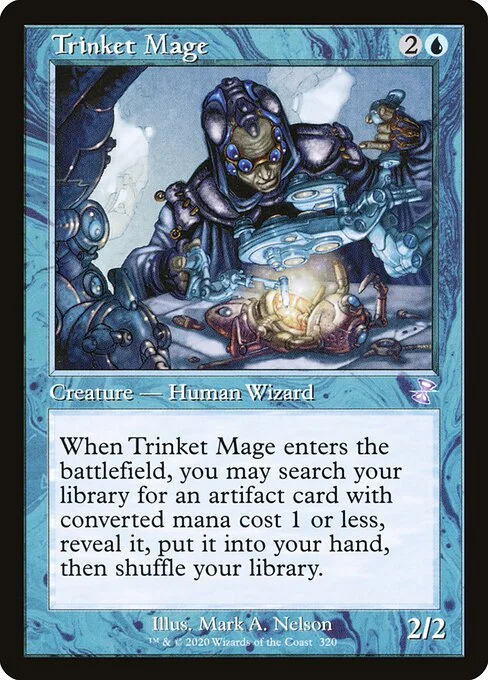 Trinket Mage, carta Magic di tipo Creature — Human Wizard illustrata da Mark A. Nelson