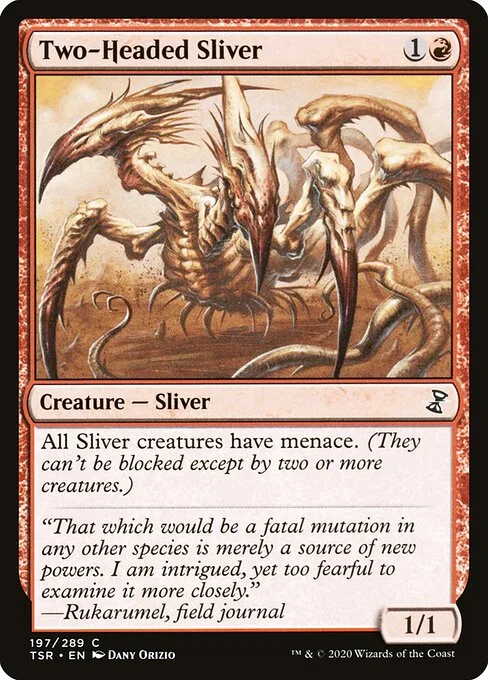 Two-Headed Sliver, carta Magic di tipo Creature — Sliver illustrata da Dany Orizio