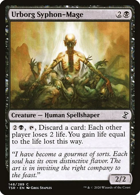 Urborg Syphon-Mage, carta Magic di tipo Creature — Human Spellshaper illustrata da Greg Staples