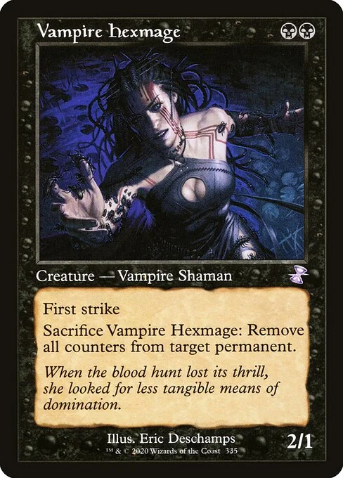 Vampire Hexmage, carta Magic di tipo Creature — Vampire Shaman illustrata da Eric Deschamps