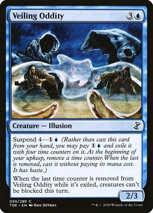 Veiling Oddity, carta Magic di tipo Creature — Illusion illustrata da Dave DeVries