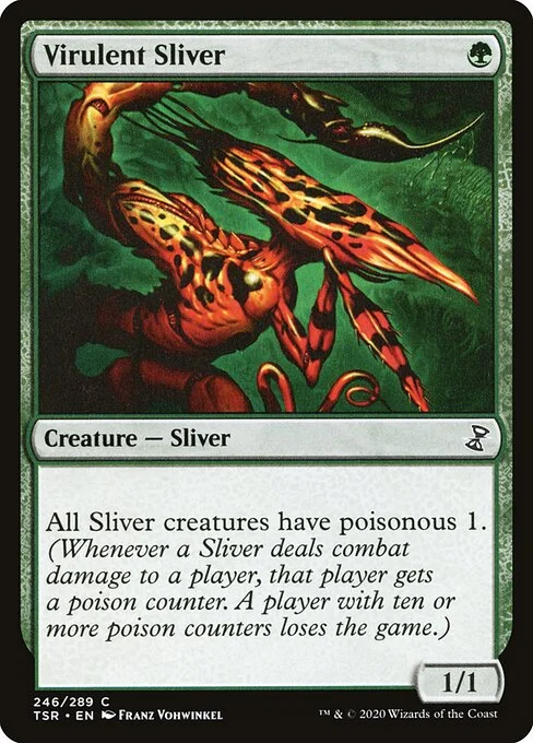 Virulent Sliver, carta Magic di tipo Creature — Sliver illustrata da Franz Vohwinkel
