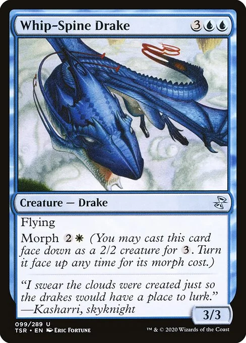 Whip-Spine Drake, carta Magic di tipo Creature — Drake illustrata da Eric Fortune