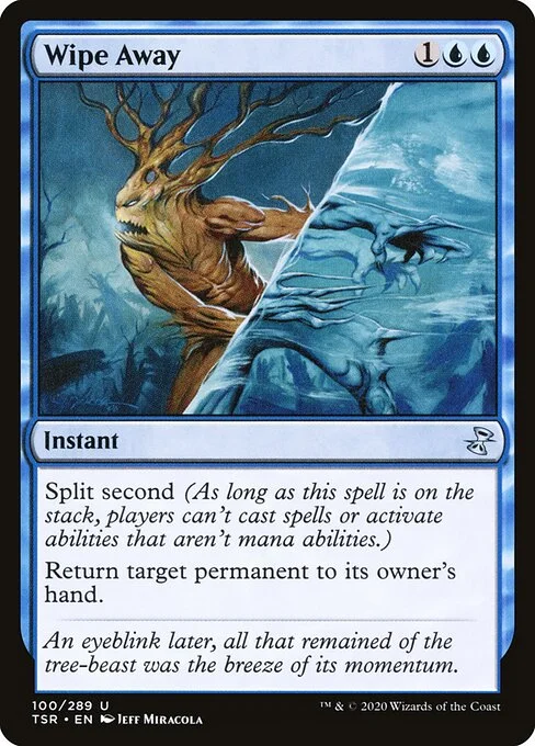 Wipe Away, carta Magic di tipo Instant illustrata da Jeff Miracola