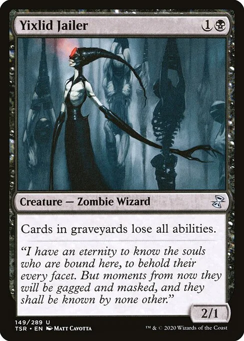 Yixlid Jailer, carta Magic di tipo Creature — Zombie Wizard illustrata da Matt Cavotta
