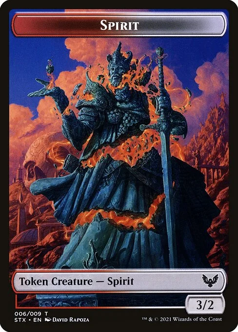 Spirit, carta Magic di tipo Token Creature — Spirit illustrata da David Rapoza
