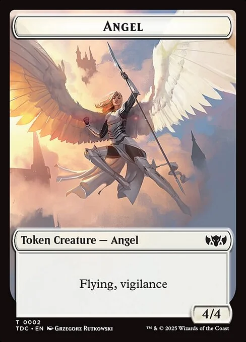 Angel, carta Magic di tipo Token Creature — Angel illustrata da Grzegorz Rutkowski