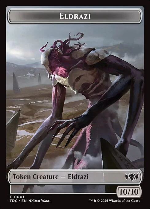 Eldrazi, carta Magic di tipo Token Creature — Eldrazi illustrata da Jack Wang
