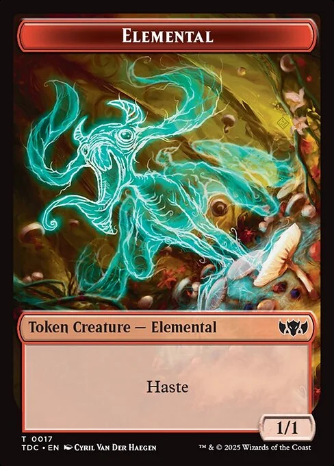 Elemental, carta Magic di tipo Token Creature — Elemental illustrata da Cyril Van Der Haegen