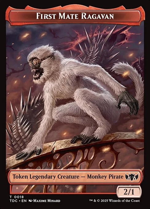 First Mate Ragavan, carta Magic di tipo Token Legendary Creature — Monkey Pirate illustrata da Maxime Minard