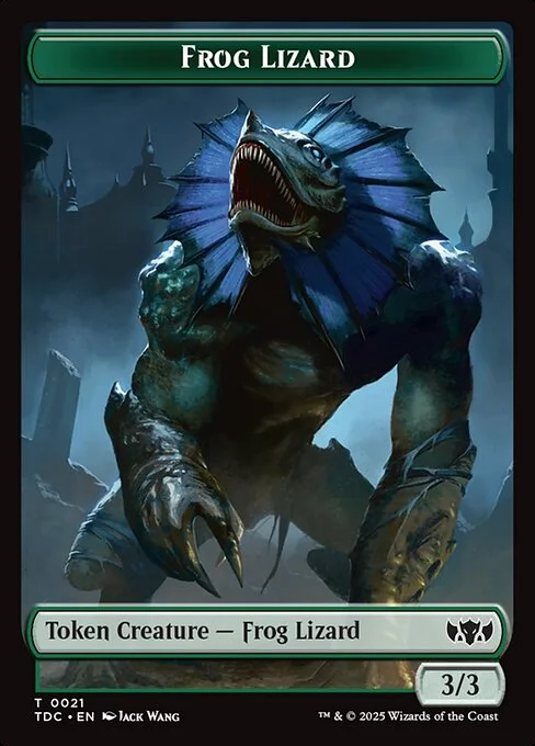 Frog Lizard, carta Magic di tipo Token Creature — Frog Lizard illustrata da Jack Wang