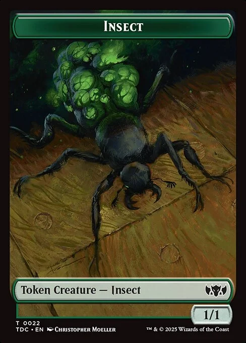 Insect, carta Magic di tipo Token Creature — Insect illustrata da Christopher Moeller