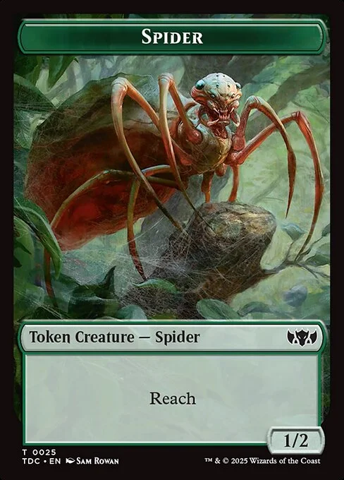 Spider, carta Magic di tipo Token Creature — Spider illustrata da Sam Rowan