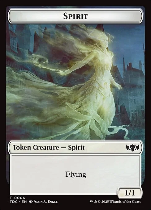 Spirit, carta Magic di tipo Token Creature — Spirit illustrata da Jason A. Engle