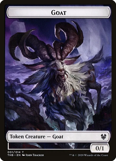 Goat, carta Magic di tipo Token Creature — Goat illustrata da John Thacker
