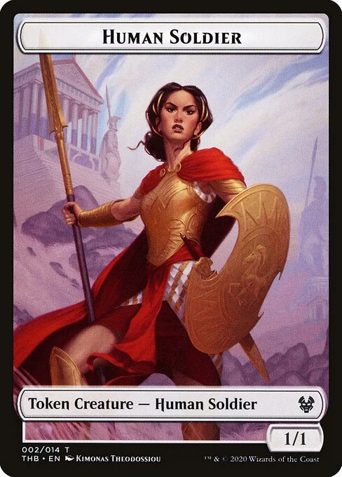 Human Soldier, carta Magic di tipo Token Creature — Human Soldier illustrata da Kimonas Theodossiou