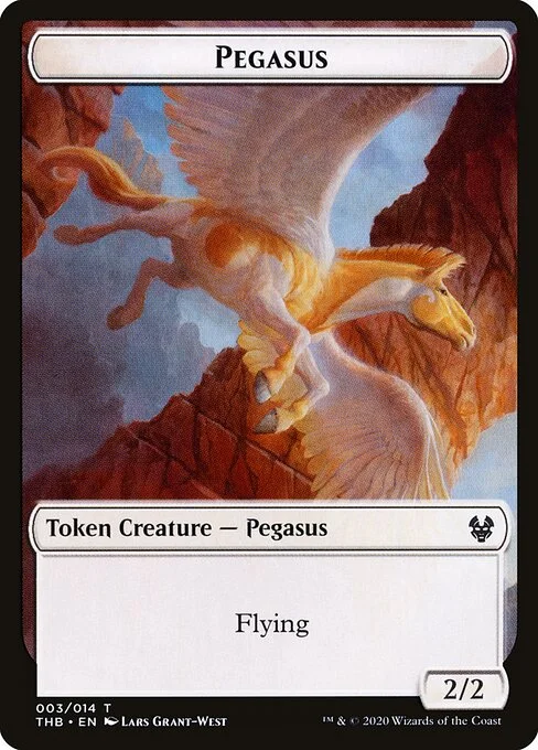 Pegasus, carta Magic di tipo Token Creature — Pegasus illustrata da Lars Grant-West