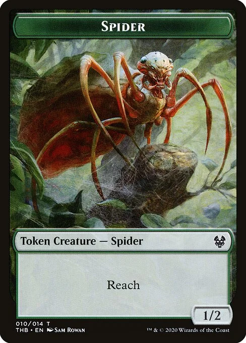 Spider, carta Magic di tipo Token Creature — Spider illustrata da Sam Rowan