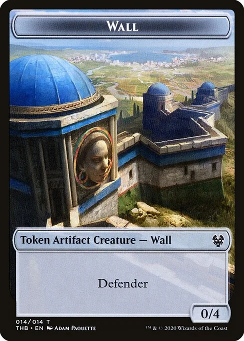 Wall, carta Magic di tipo Token Artifact Creature — Wall illustrata da Adam Paquette