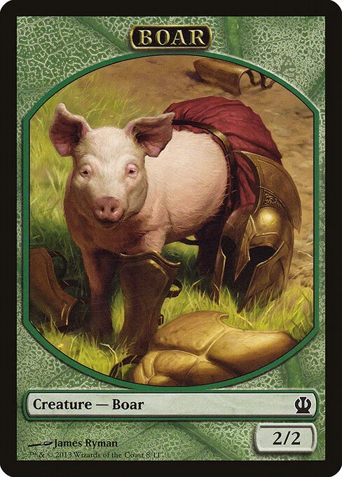 Boar, carta Magic di tipo Token Creature — Boar illustrata da James Ryman
