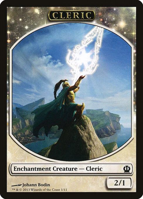 Cleric, carta Magic di tipo Token Enchantment Creature — Cleric illustrata da Johann Bodin