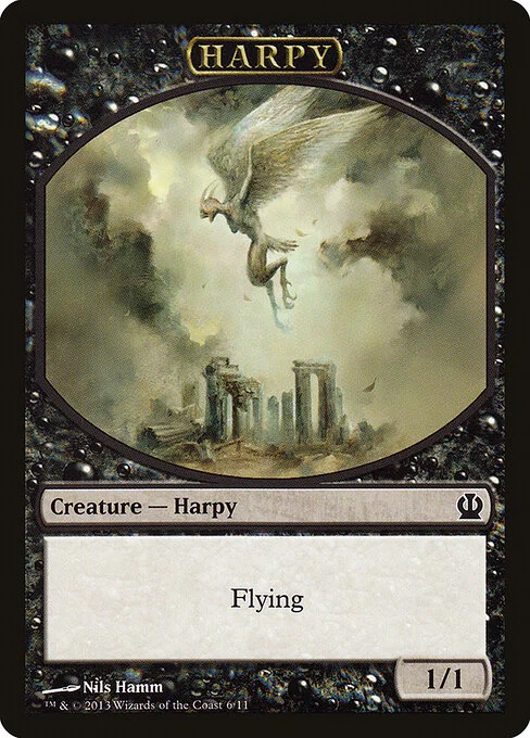 Harpy, carta Magic di tipo Token Creature — Harpy illustrata da Nils Hamm