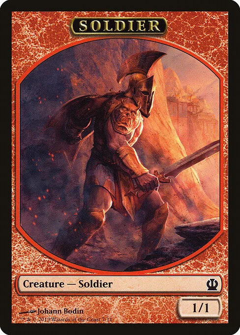 Soldier, carta Magic di tipo Token Creature — Soldier illustrata da Johann Bodin