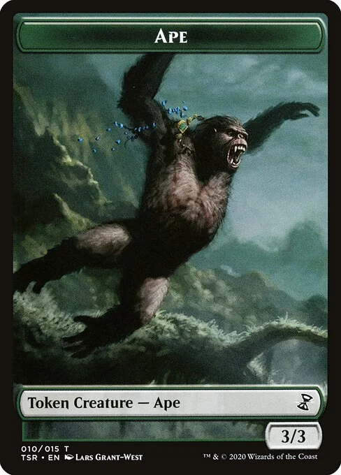 Ape, carta Magic di tipo Token Creature — Ape illustrata da Lars Grant-West