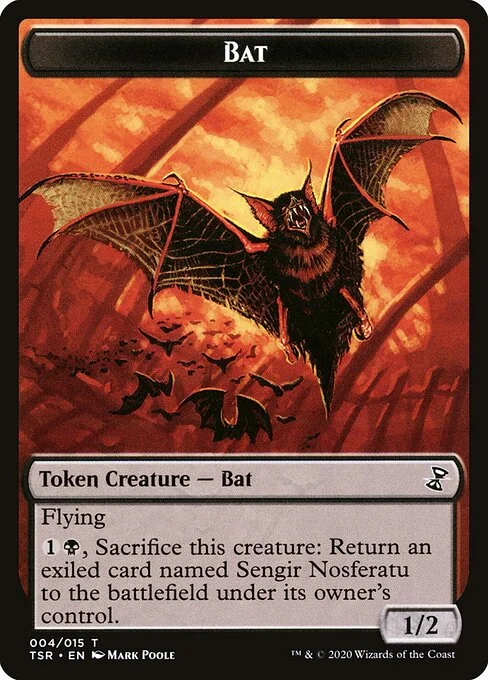 Bat, carta Magic di tipo Token Creature — Bat illustrata da Mark Poole