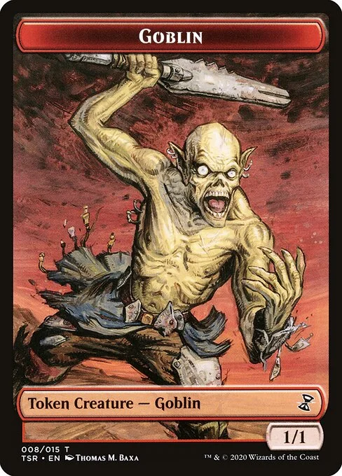 Goblin, carta Magic di tipo Token Creature — Goblin illustrata da Thomas M. Baxa