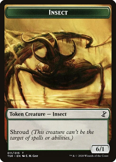 Insect, carta Magic di tipo Token Creature — Insect illustrata da E. M. Gist