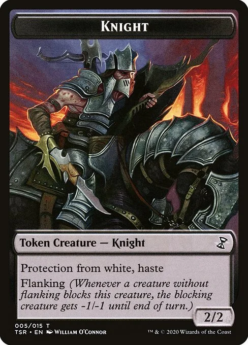 Knight, carta Magic di tipo Token Creature — Knight illustrata da William O'Connor
