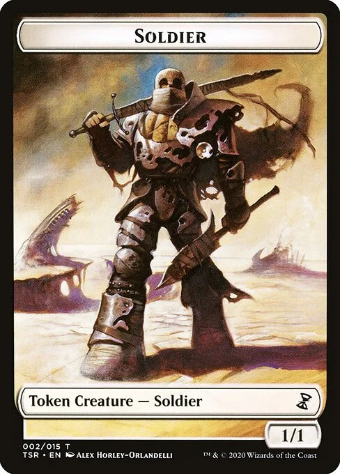 Soldier, carta Magic di tipo Token Creature — Soldier illustrata da Alex Horley-Orlandelli