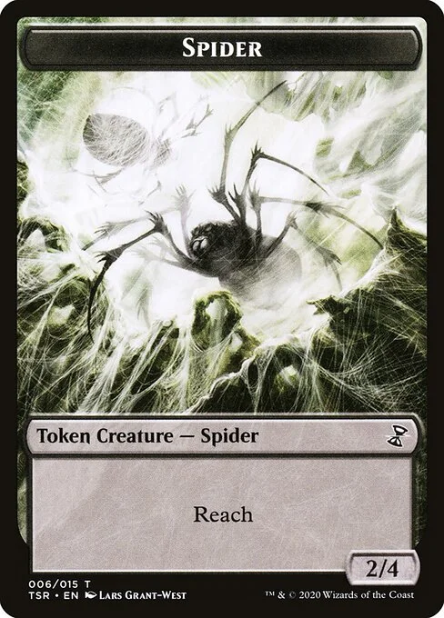 Spider, carta Magic di tipo Token Creature — Spider illustrata da Lars Grant-West